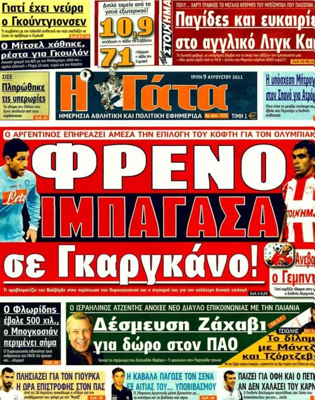 Πρωτοσέλιδο Η Γάτα