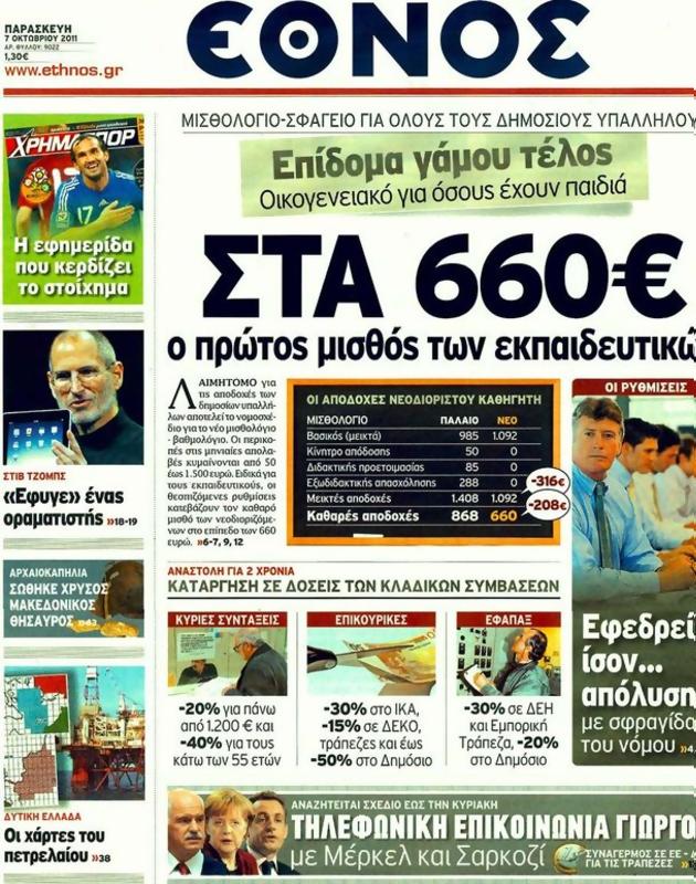 Πρωτοσέλιδο Έθνος