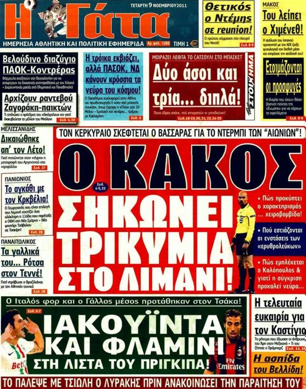 Πρωτοσέλιδο Η Γάτα