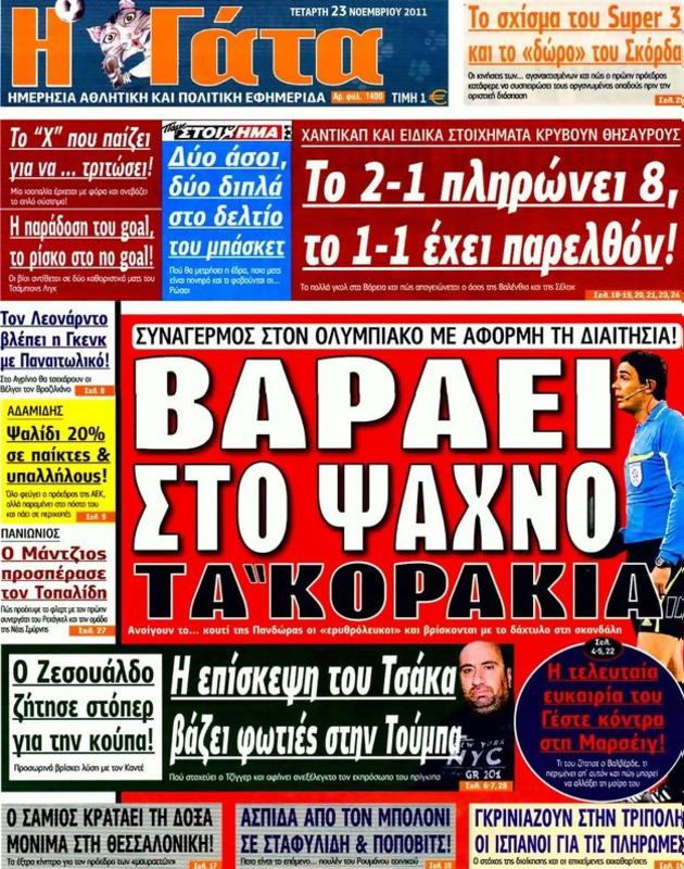 Πρωτοσέλιδο Η Γάτα