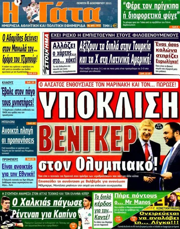 Πρωτοσέλιδο Η Γάτα