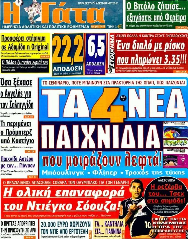 Πρωτοσέλιδο Η Γάτα