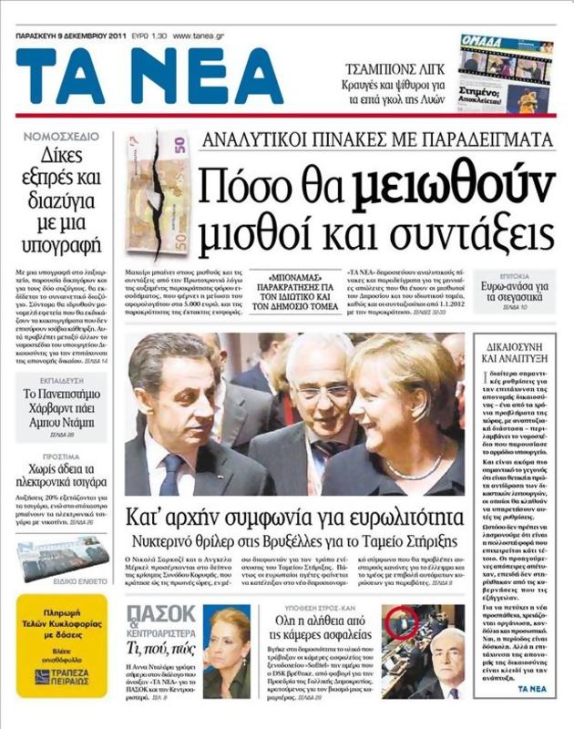 Πρωτοσέλιδο Τα Νέα