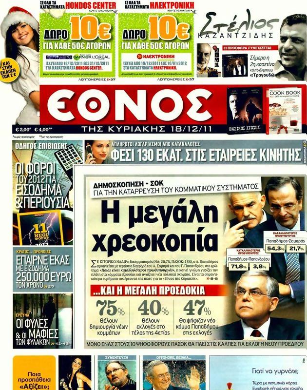 Πρωτοσέλιδο Έθνος