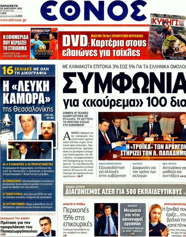 Πρωτοσέλιδο Έθνος
