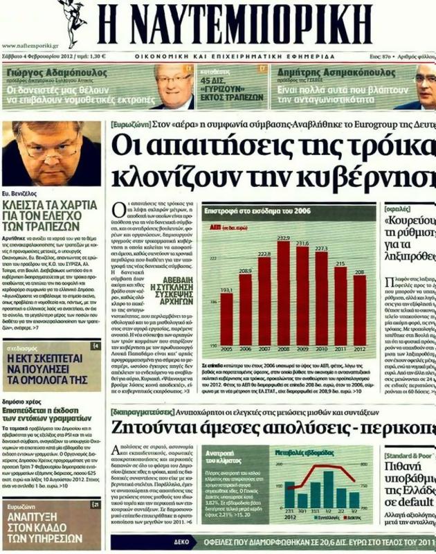 Πρωτοσέλιδο Ναυτεμπορική