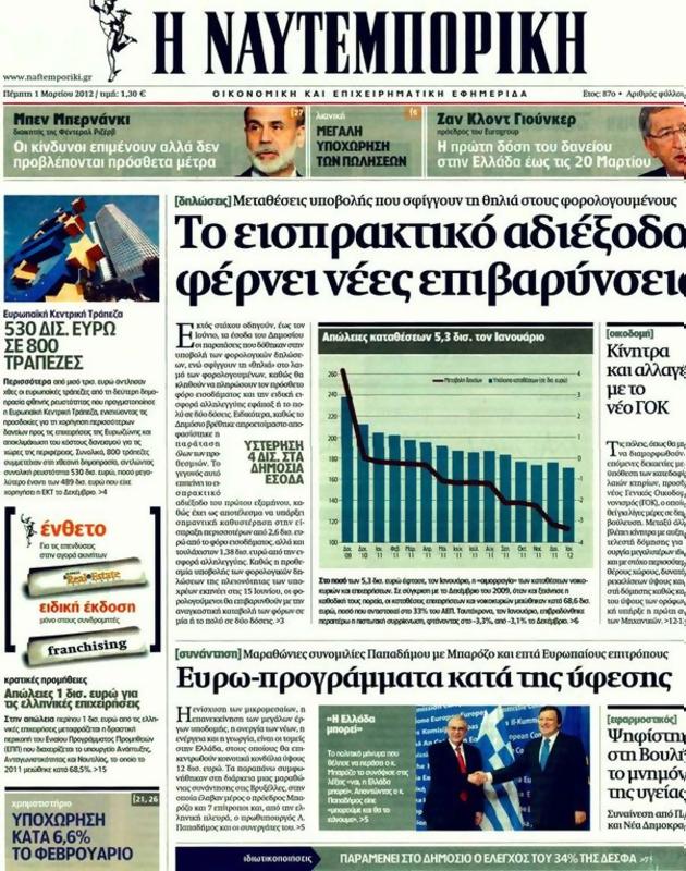 Πρωτοσέλιδο Ναυτεμπορική