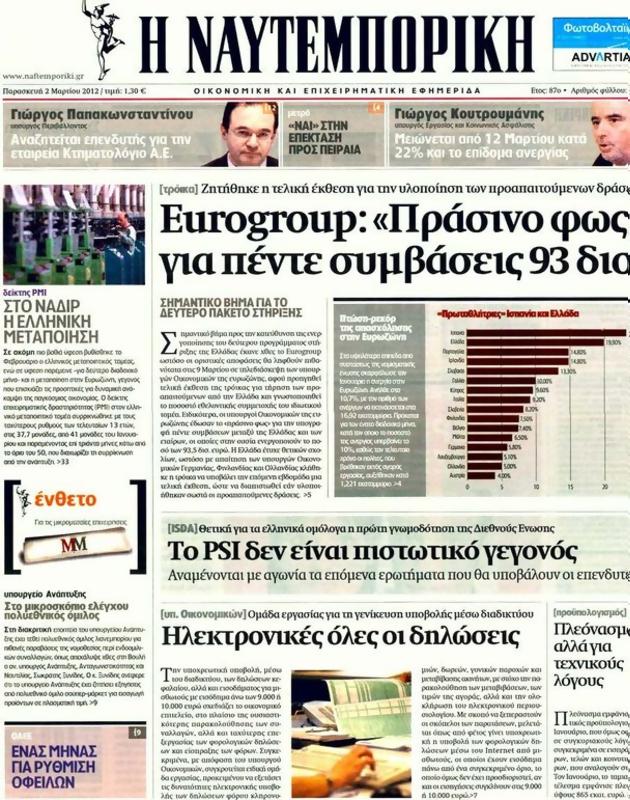 Πρωτοσέλιδο Ναυτεμπορική