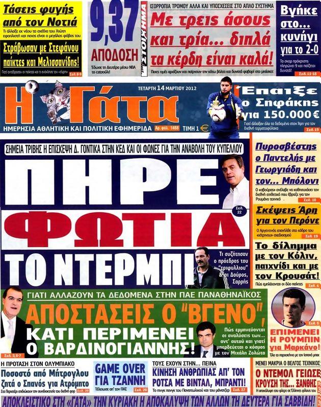 Πρωτοσέλιδο Η Γάτα