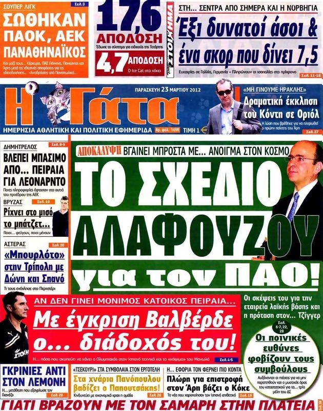Πρωτοσέλιδο Η Γάτα