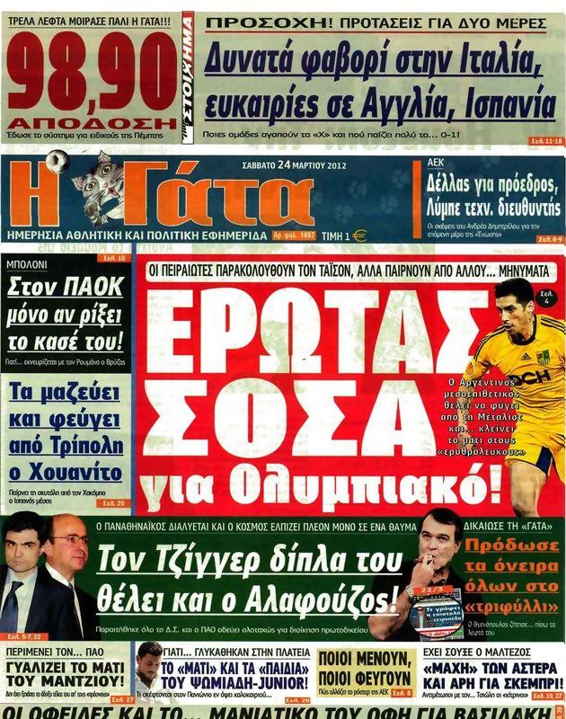 Πρωτοσέλιδο Η Γάτα