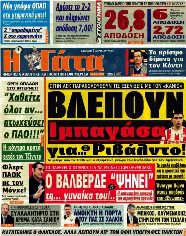 Πρωτοσέλιδο Η Γάτα