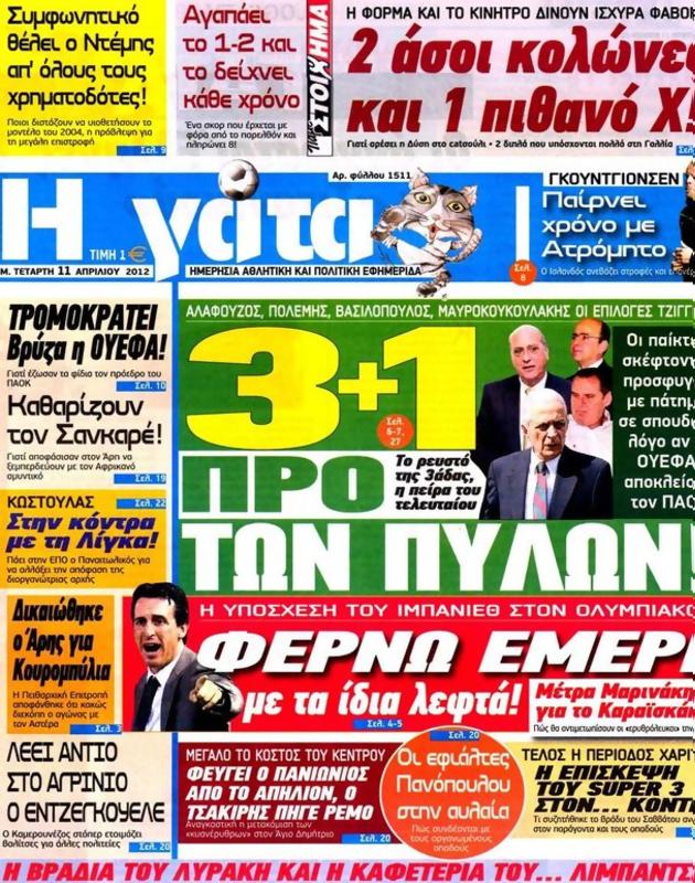 Πρωτοσέλιδο Η Γάτα