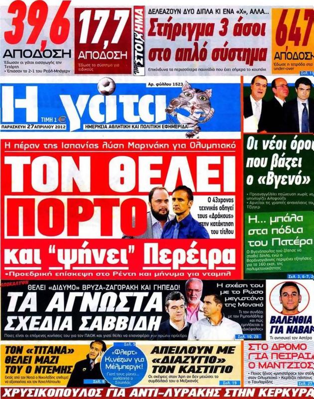 Πρωτοσέλιδο Η Γάτα