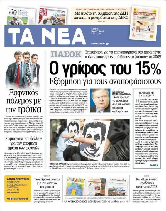 Πρωτοσέλιδο Τα Νέα