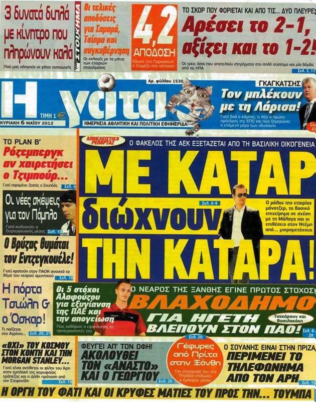 Πρωτοσέλιδο Η Γάτα