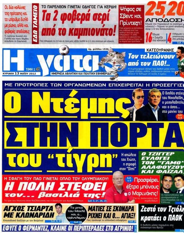 Πρωτοσέλιδο Η Γάτα