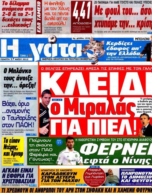 Πρωτοσέλιδο Η Γάτα