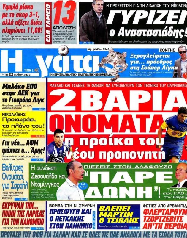Πρωτοσέλιδο Η Γάτα