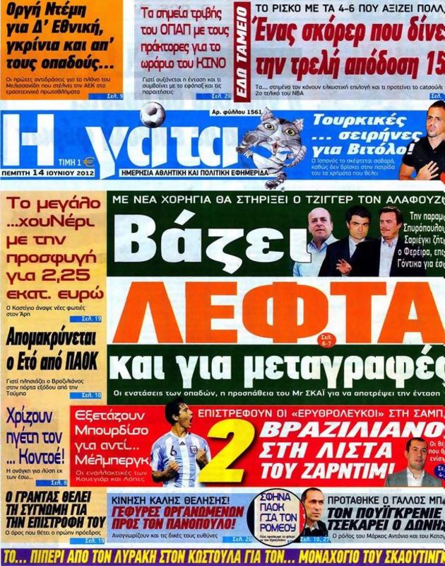 Πρωτοσέλιδο Η Γάτα