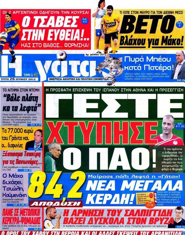 Πρωτοσέλιδο Η Γάτα