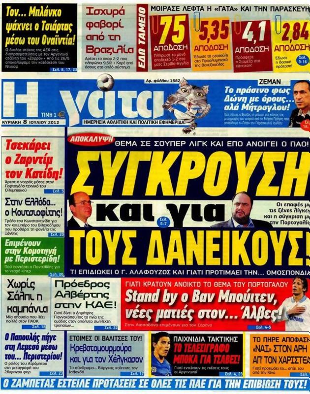 Πρωτοσέλιδο Η Γάτα