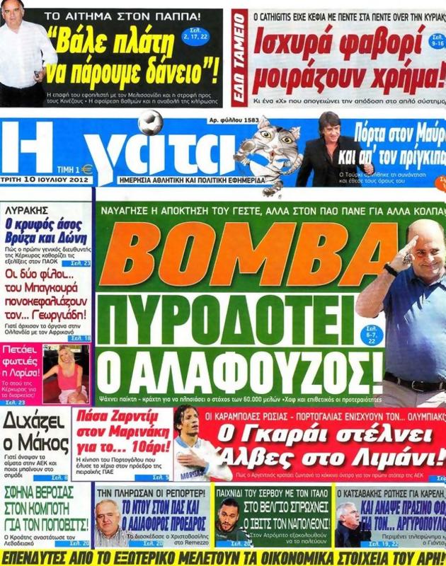 Πρωτοσέλιδο Η Γάτα