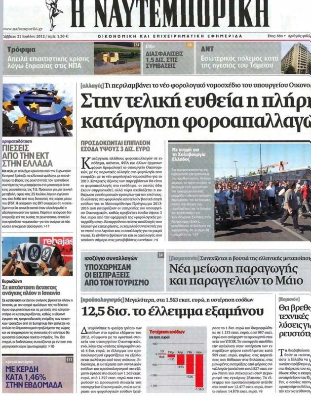 Πρωτοσέλιδο Ναυτεμπορική