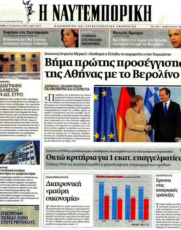 Πρωτοσέλιδο Ναυτεμπορική