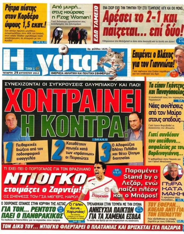 Πρωτοσέλιδο Η Γάτα