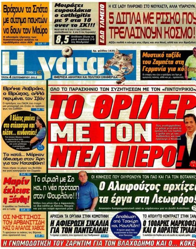 Πρωτοσέλιδο Η Γάτα