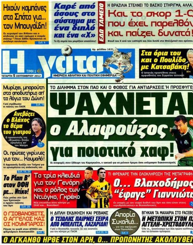 Πρωτοσέλιδο Η Γάτα