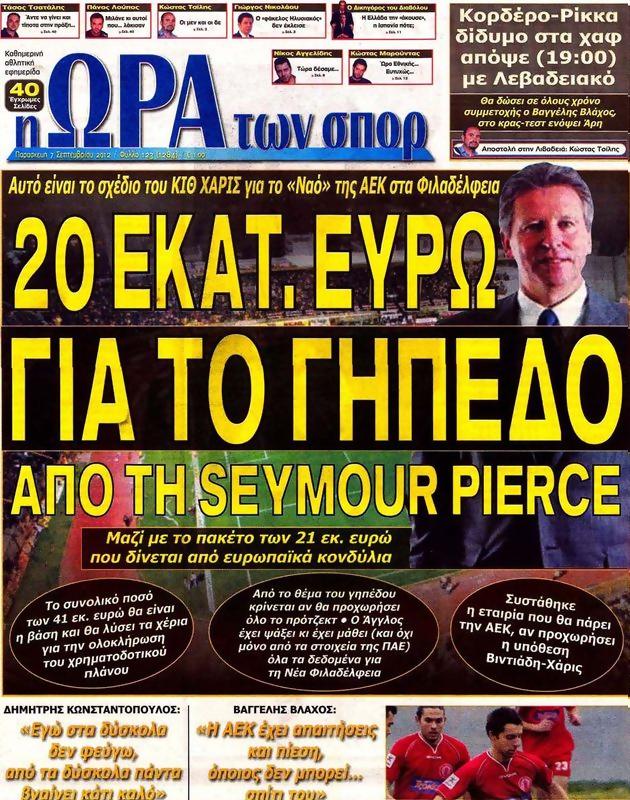 Πρωτοσέλιδο Ωρα για Σπορ