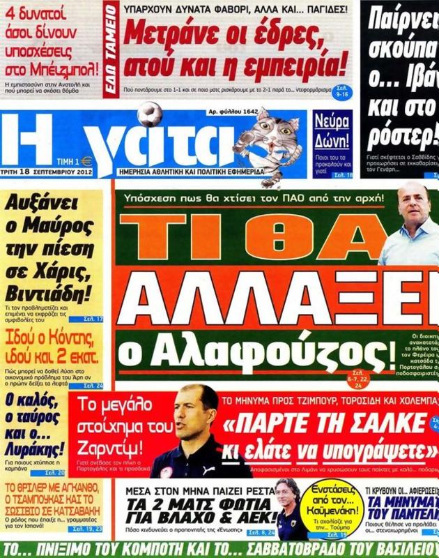 Πρωτοσέλιδο Η Γάτα