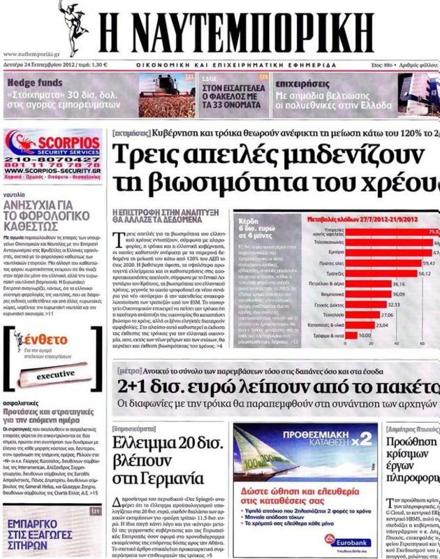 Πρωτοσέλιδο Ναυτεμπορική