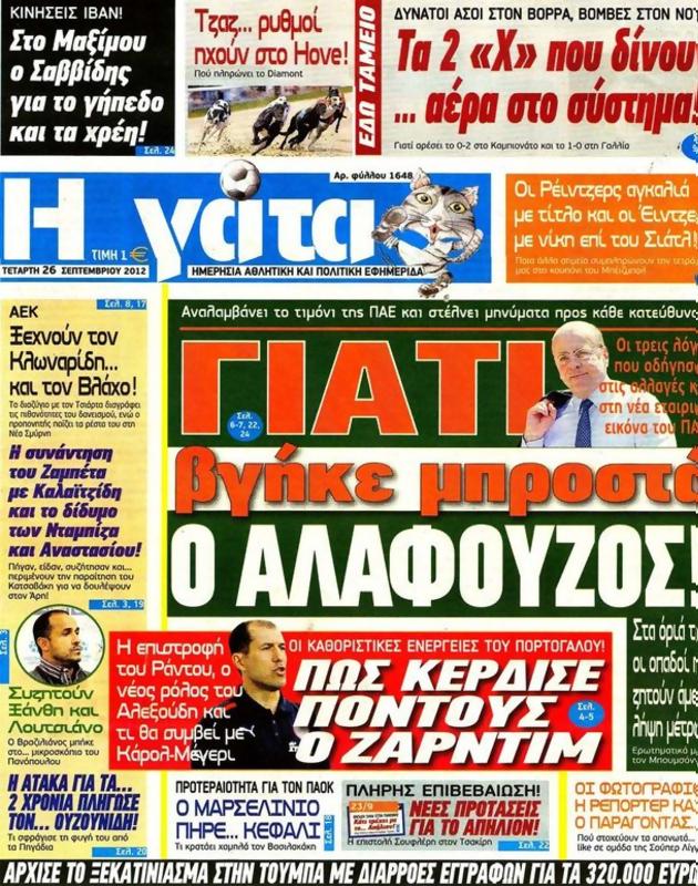 Πρωτοσέλιδο Η Γάτα