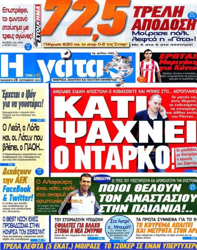Πρωτοσέλιδο Η Γάτα