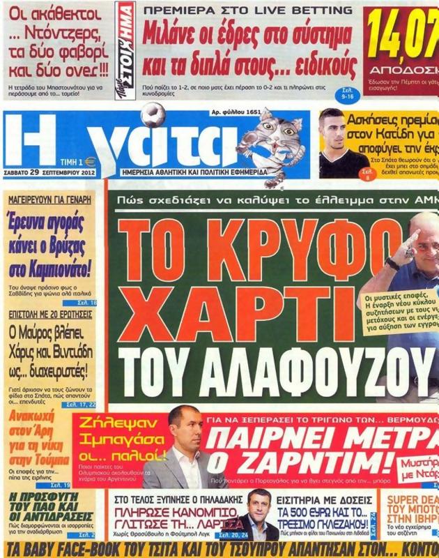 Πρωτοσέλιδο Η Γάτα