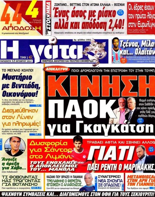 Πρωτοσέλιδο Η Γάτα