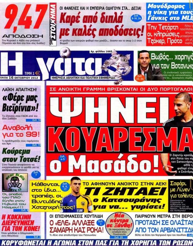 Πρωτοσέλιδο Η Γάτα