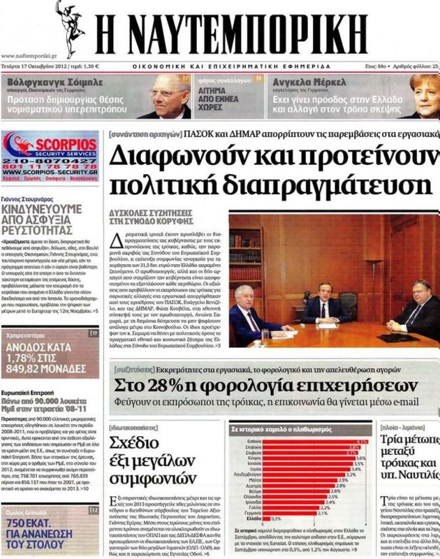 Πρωτοσέλιδο Ναυτεμπορική
