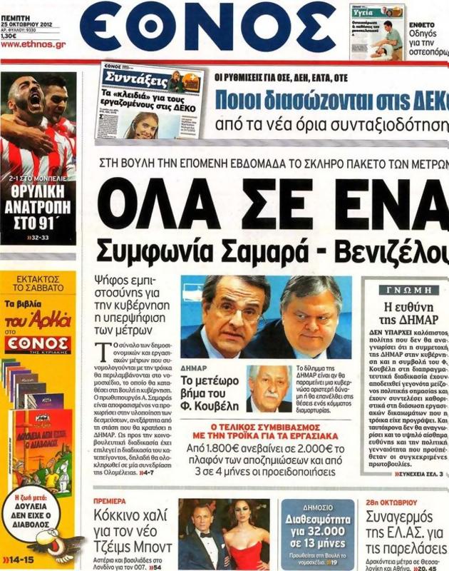 Πρωτοσέλιδο Έθνος