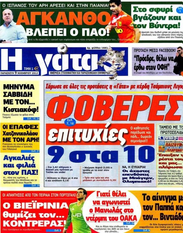 Πρωτοσέλιδο Η Γάτα