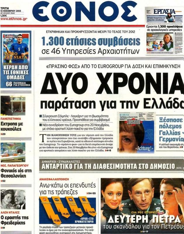 Πρωτοσέλιδο Έθνος