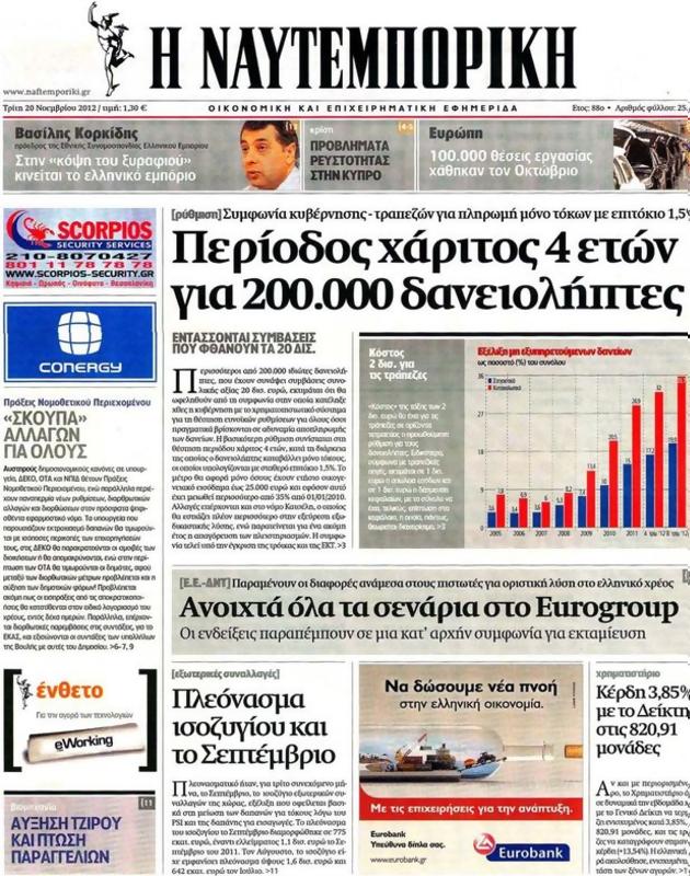 Πρωτοσέλιδο Ναυτεμπορική