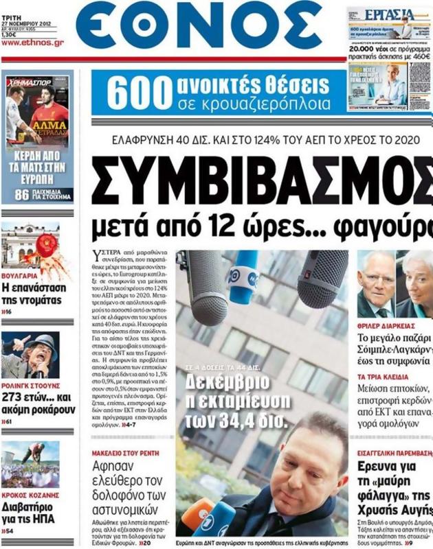 Πρωτοσέλιδο Έθνος