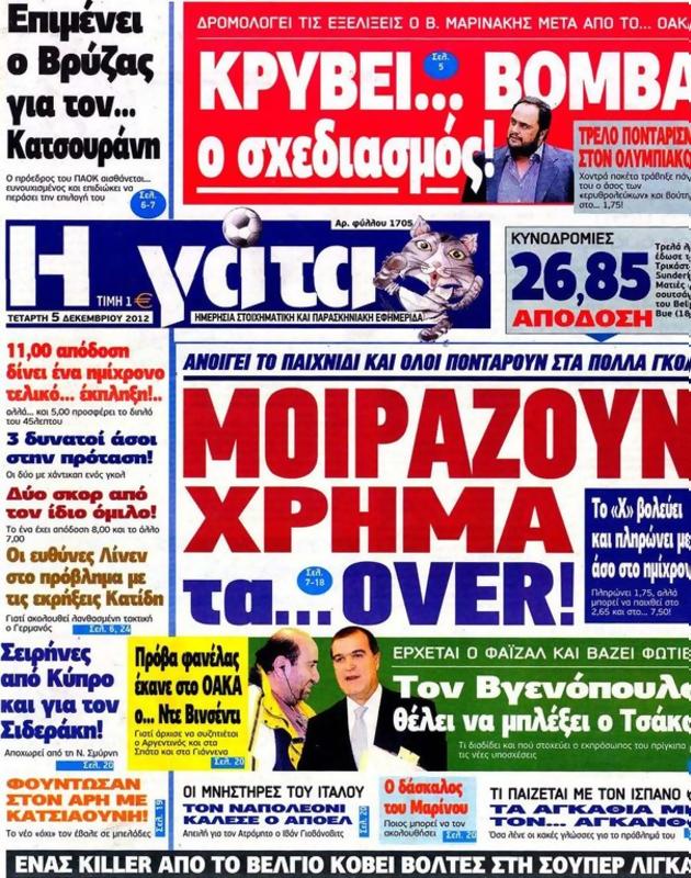 Πρωτοσέλιδο Η Γάτα