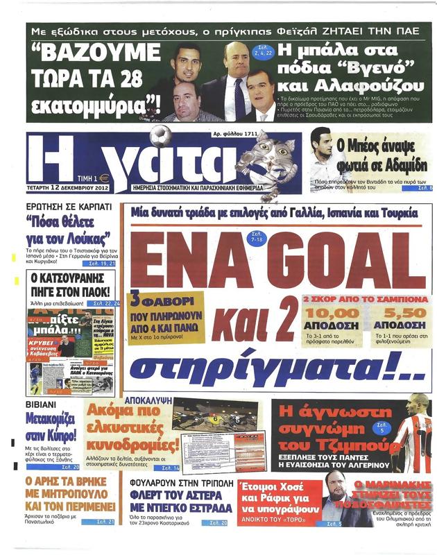 Πρωτοσέλιδο Η Γάτα