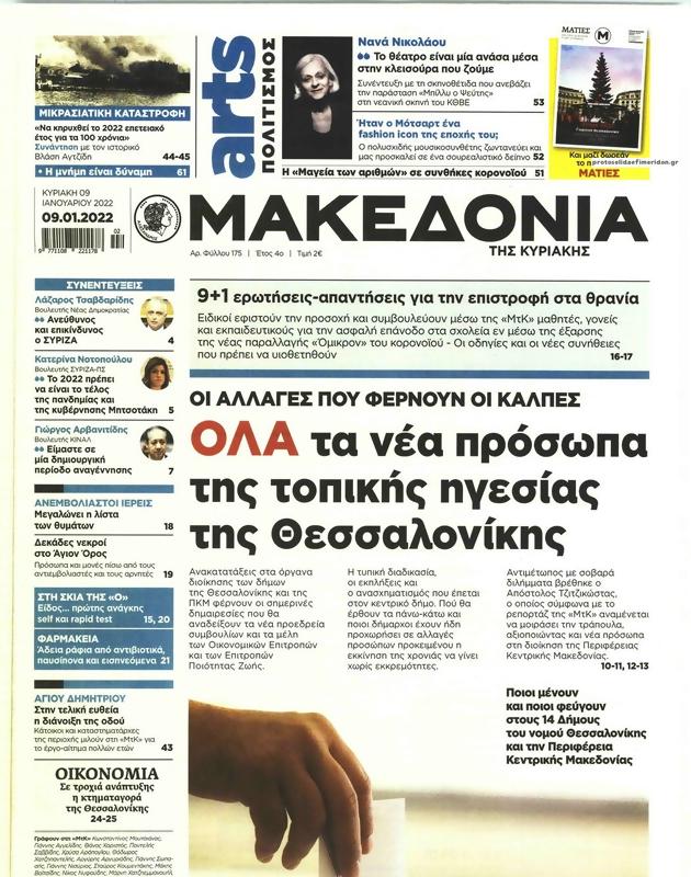 Πρωτοσέλιδο Μακεδονία