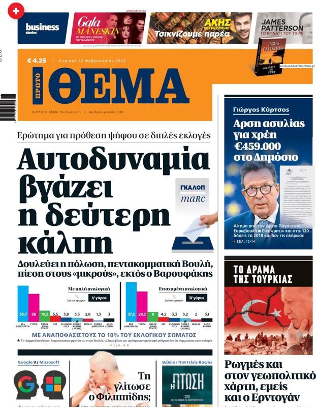 Πρωτοσέλιδο Πρώτο Θέμα